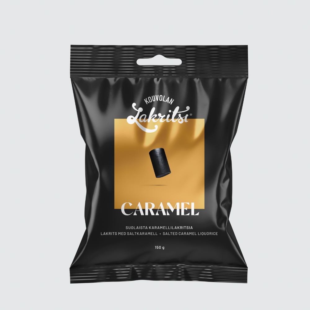 Kouvolan Lakritsi Färsk Lakrits Karamell & Havssalt 150g